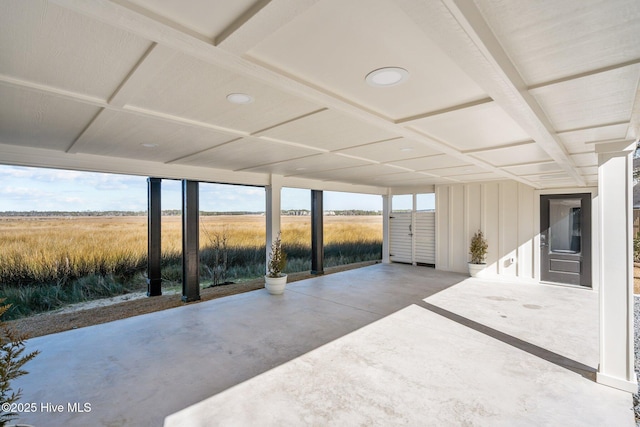 view of patio with a rural view