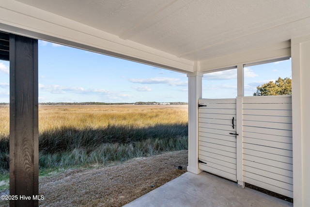 view of outbuilding with a rural view