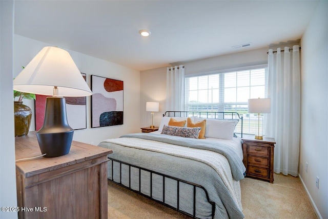 view of carpeted bedroom