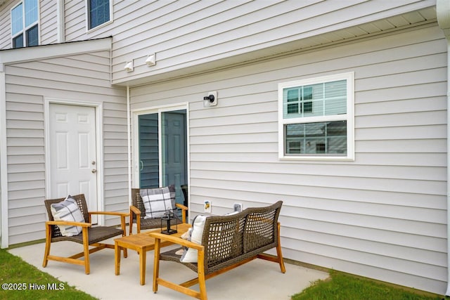 view of patio with an outdoor hangout area