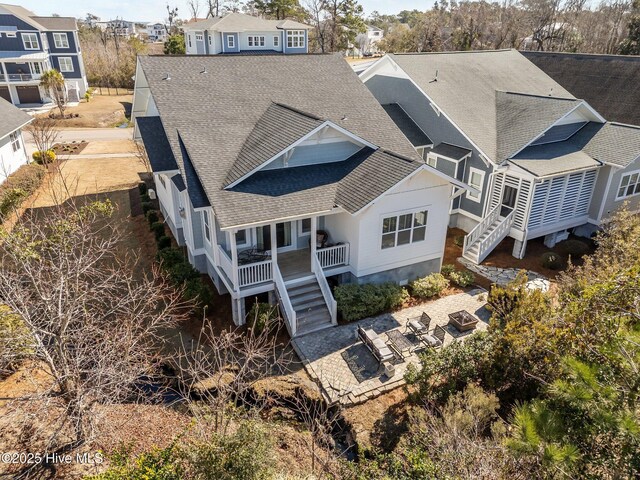 bird's eye view with a residential view