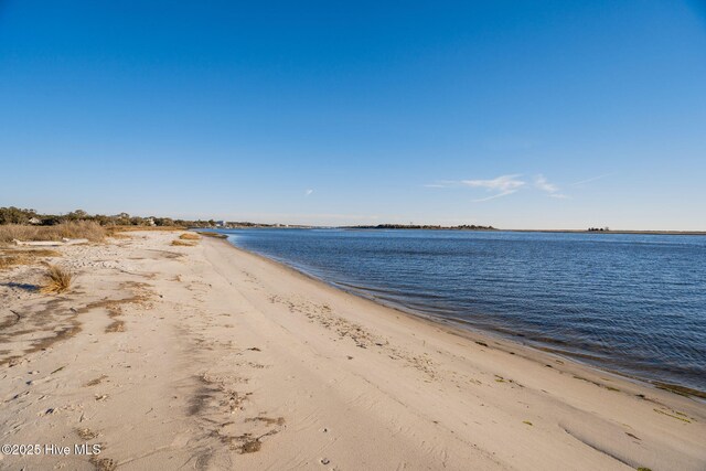 water view with a view of the beach