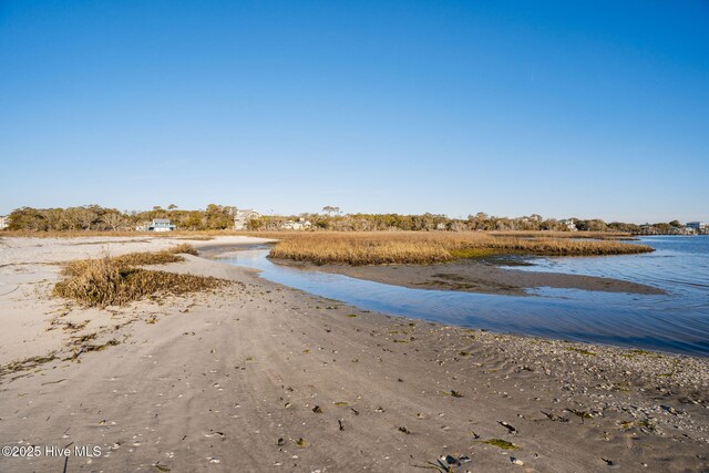 view of road with a water view