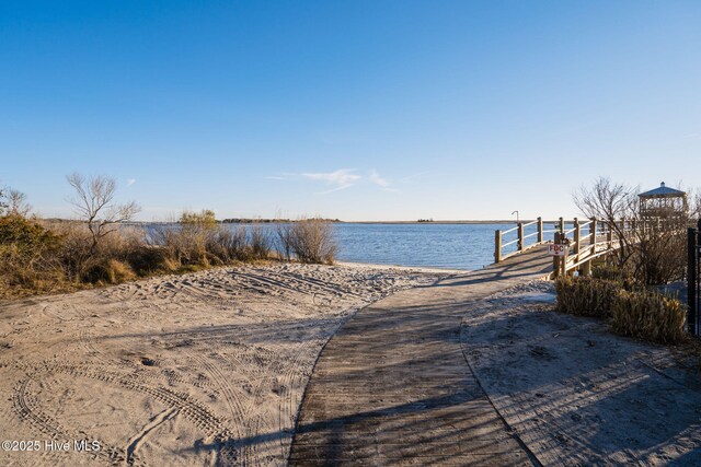 exterior space featuring a boat dock