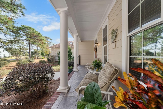 view of patio / terrace with a porch