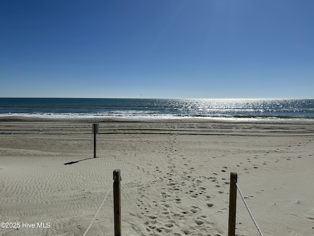 water view featuring a beach view