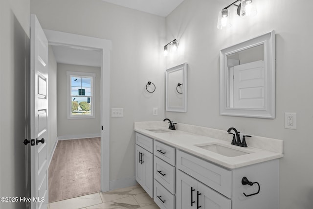 bathroom featuring vanity