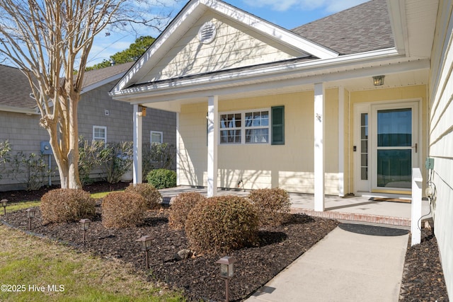 view of front of home featuring covered porch