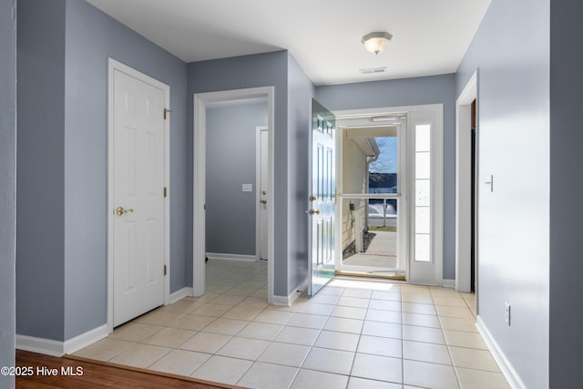 view of tiled entrance foyer