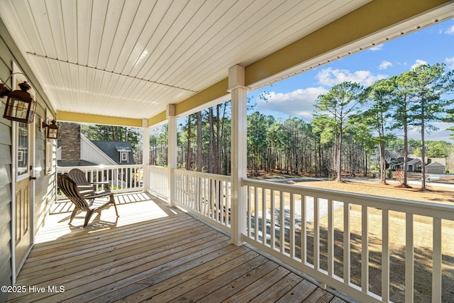 view of wooden deck