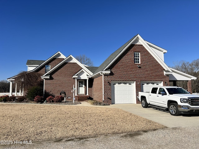 view of property featuring a garage