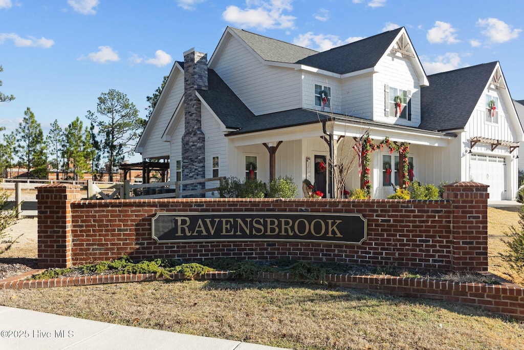 view of community sign