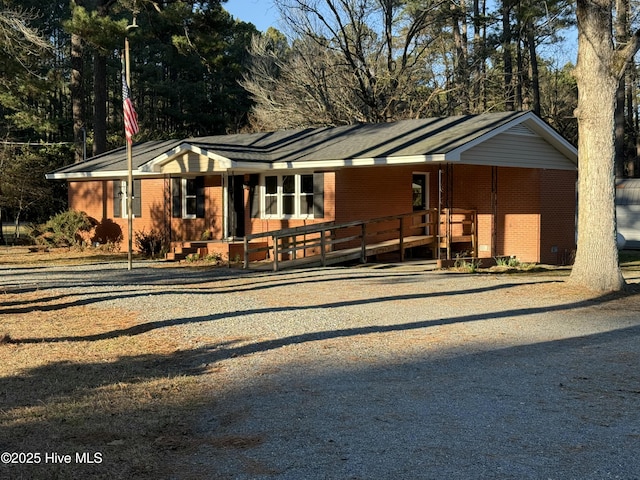 view of ranch-style home