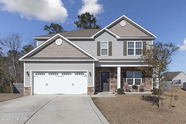 craftsman-style home featuring a porch