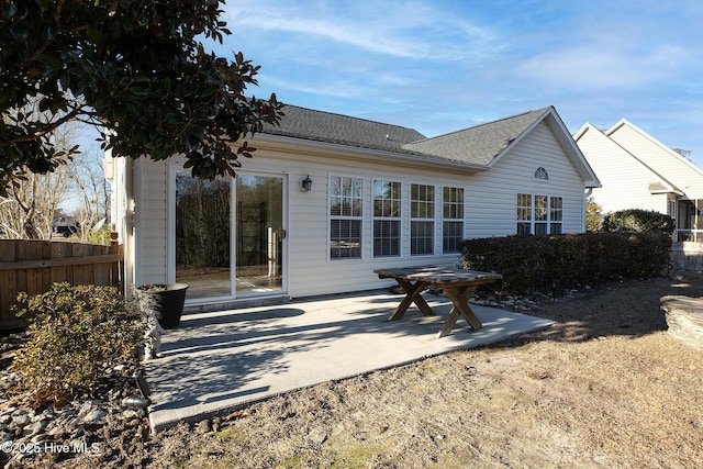 rear view of house with a patio area