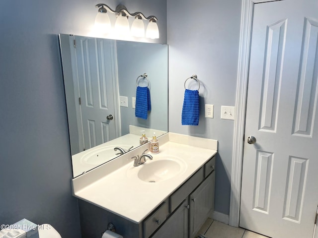 bathroom featuring tile patterned floors and vanity