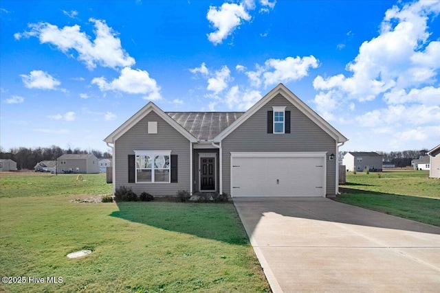 view of front of house with a front yard