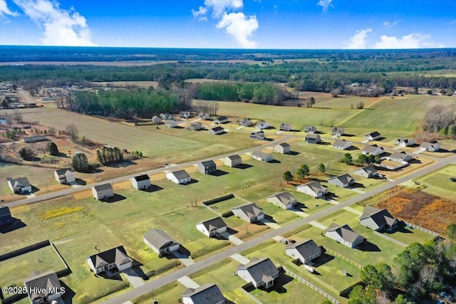 drone / aerial view featuring a rural view