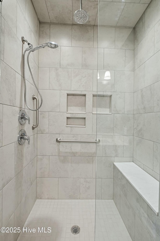 bathroom with an enclosed shower