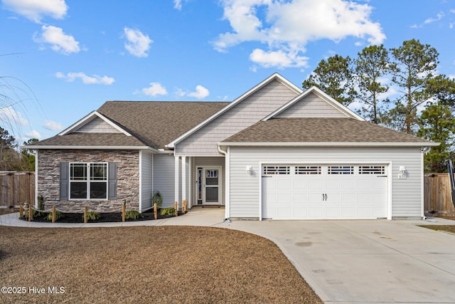 view of front facade featuring a garage