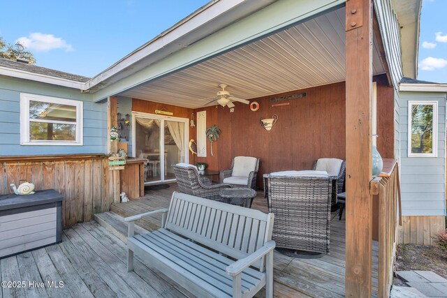 1126 Ccc Rd, Sneads Ferry, NC 28460 - deck with ceiling fan