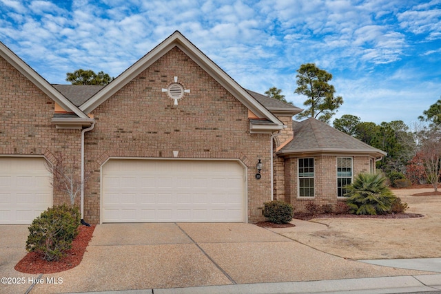 view of property with a garage