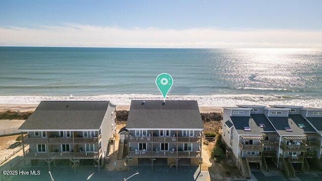 1788 New River Inlet Rd, North Topsail Beach, NC 28460 - aerial view of waterfront with a beach