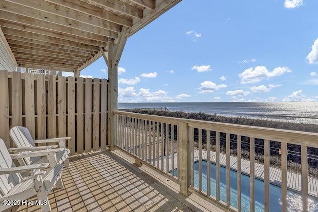 1788 New River Inlet Rd, North Topsail Beach, NC 28460 - balcony featuring a water view