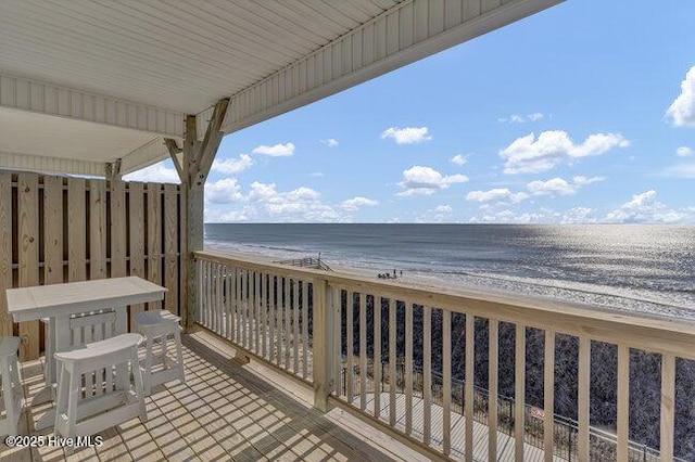 1788 New River Inlet Rd, North Topsail Beach, NC 28460 - balcony with view of water and beach