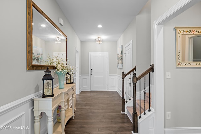 entryway featuring dark hardwood / wood-style flooring