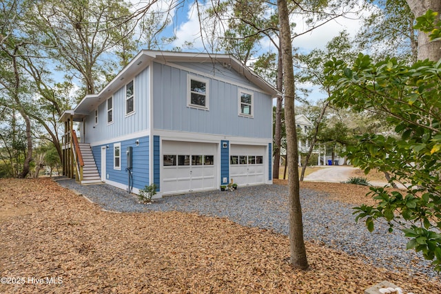 view of home's exterior featuring a garage