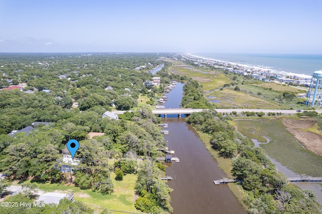 11 White Ln, Oak Island, NC 28465 - aerial view of property's location featuring a large body of water and a notable bridge