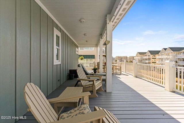 deck featuring a residential view