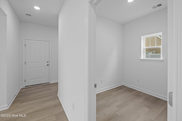 interior space with light wood-type flooring