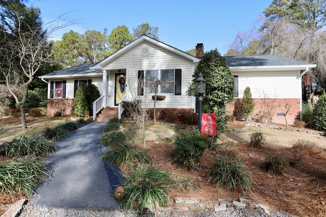 view of ranch-style home