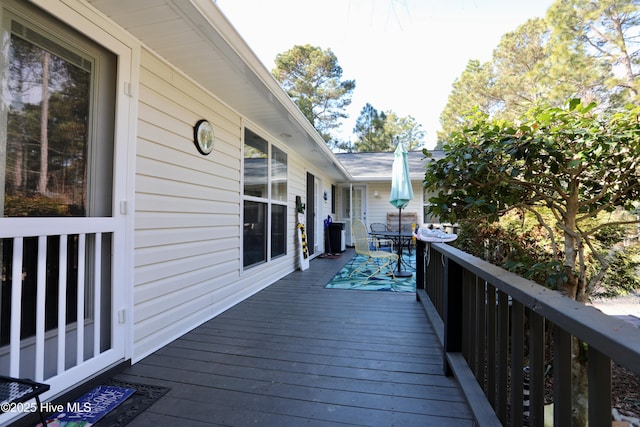 view of wooden deck