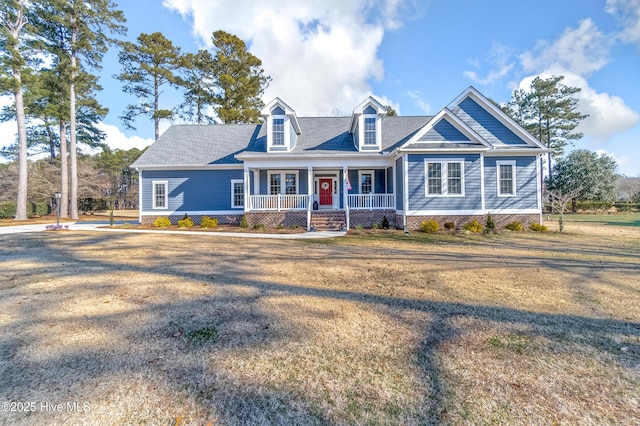 view of front of house with covered porch