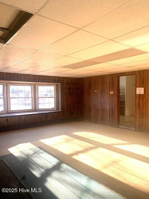 bonus room with wooden walls