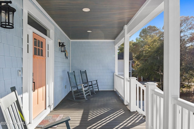 balcony with covered porch