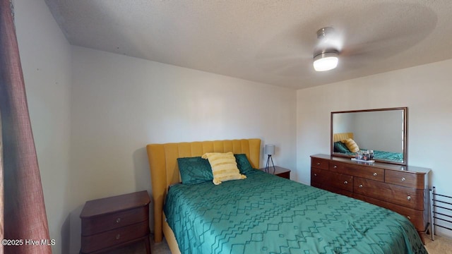 bedroom with a textured ceiling