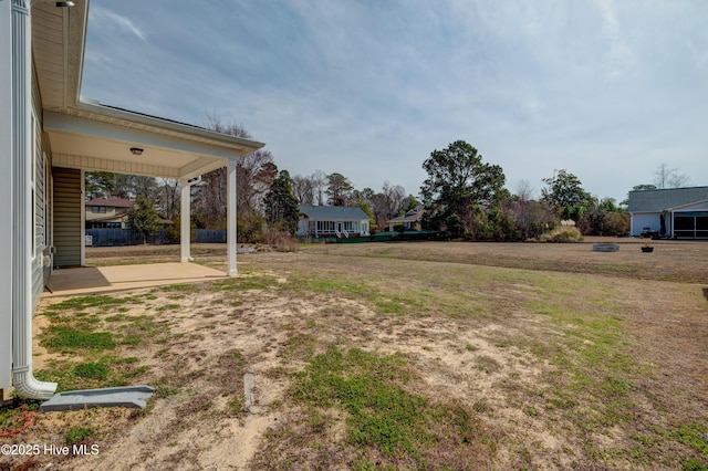 view of yard with a patio