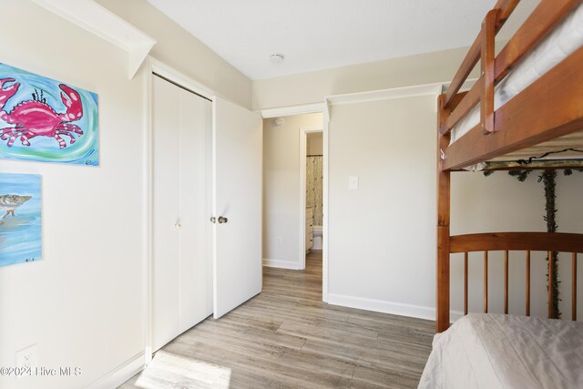 bathroom with wood-type flooring and vanity