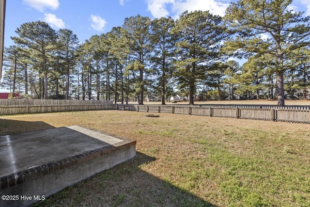 view of yard featuring a patio