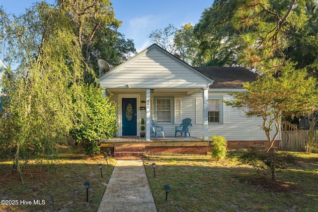 bungalow with covered porch