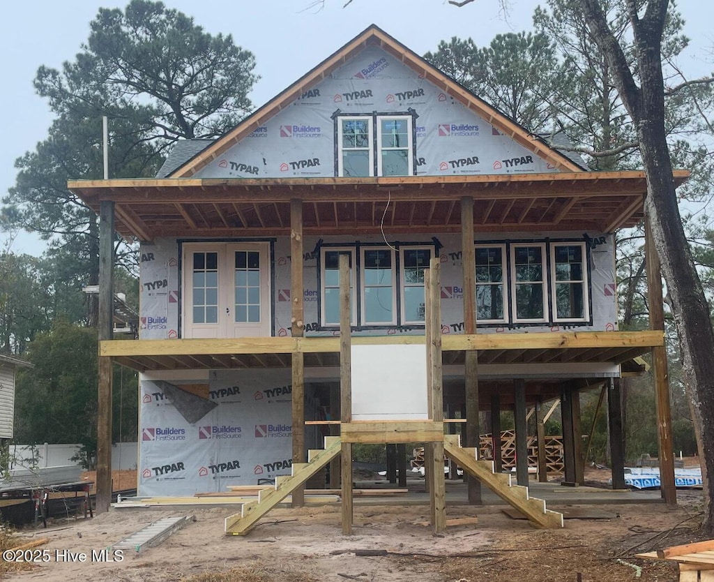 view of unfinished property