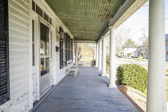 view of patio / terrace with a porch