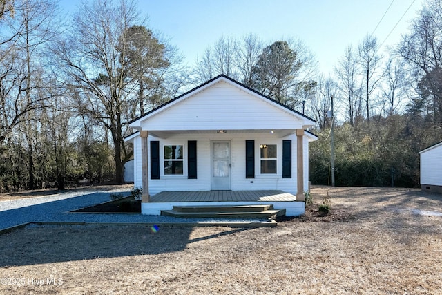 view of front of home featuring a porch