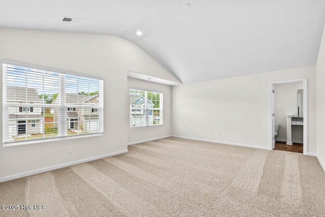 interior space featuring lofted ceiling