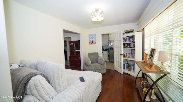 interior space featuring dark hardwood / wood-style floors