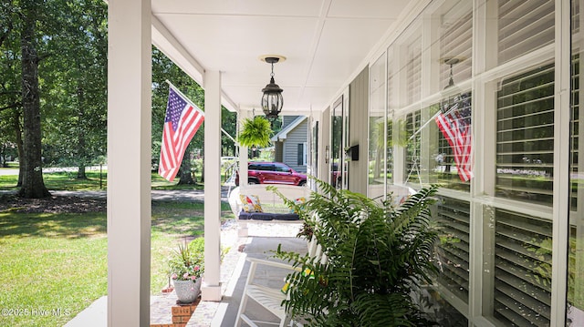 view of patio with covered porch